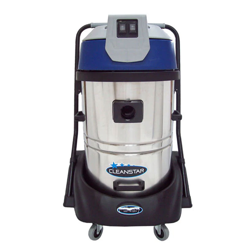 60 Litre Stainless Steel Wet ‘N’ Dry Commercial  Vacuum Cleaner (Twin  Motor) by Cleanstar