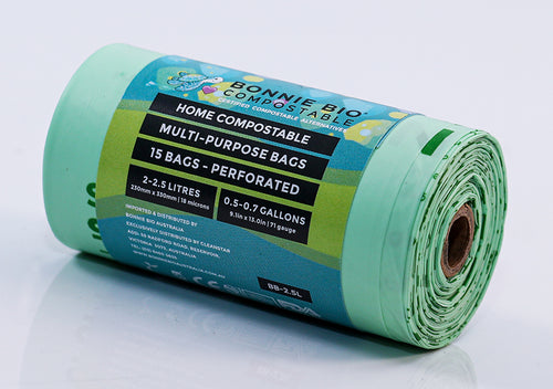 Bonnie Bio 2-2.5L Compostable Handheld Dog Poop Dispenser Bags – Roll of 15