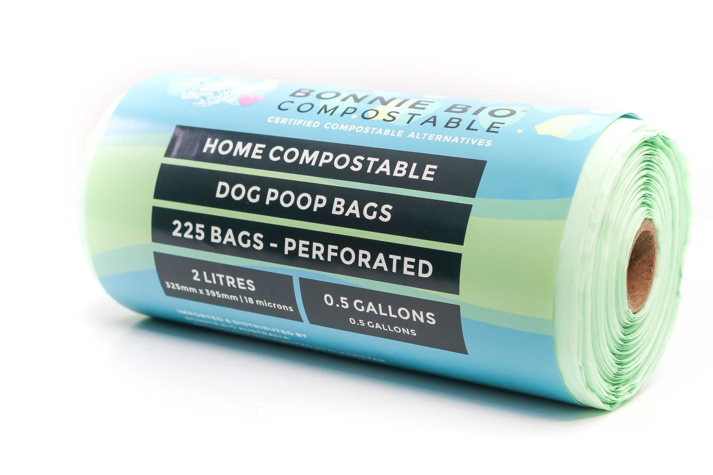 Bonnie Bio 2L Compostable Dog Poop Bags with Handles - Roll of 225
