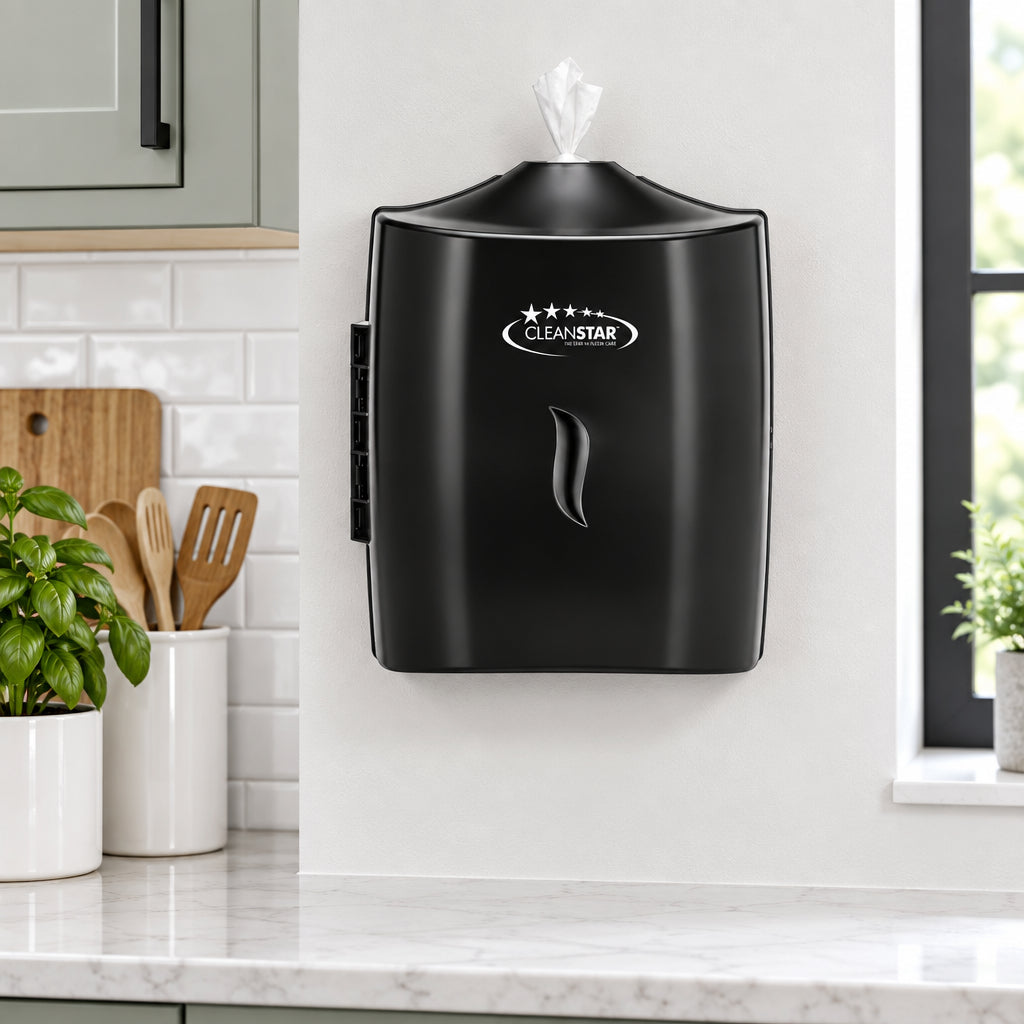 Wall Mounted Commercial Wet Wipes Dispenser – Lockable Black