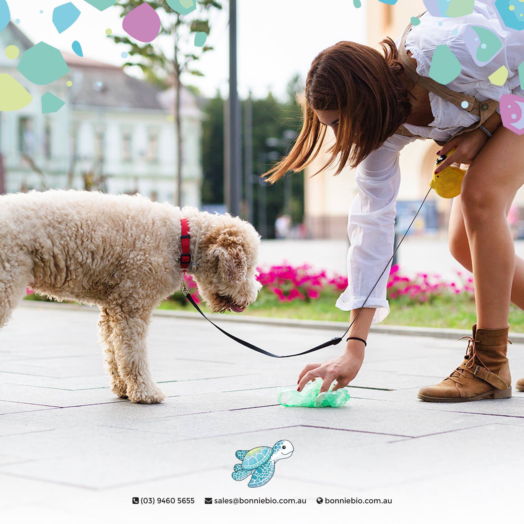 Bonnie Bio 2-2.5L Compostable Handheld Dog Poop Dispenser Bags – Roll of 15