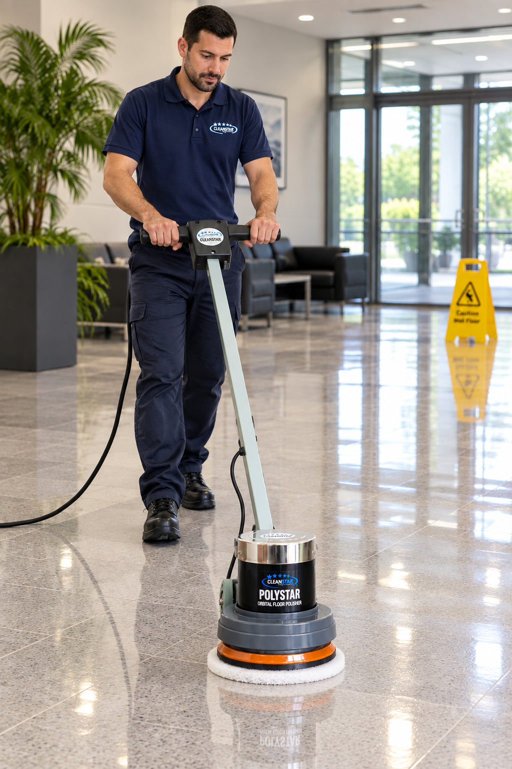 PS-001 Polisher be used on any surface - staircase, around the house &amp; small areas. This is truly a multi-purpose machine.