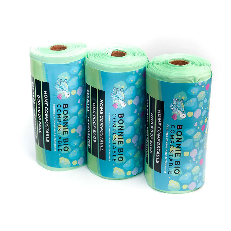 2L Compostable COUNCIL Dog Poop Bags with Handles - 9 Roll Box (225 Bags Per Roll)