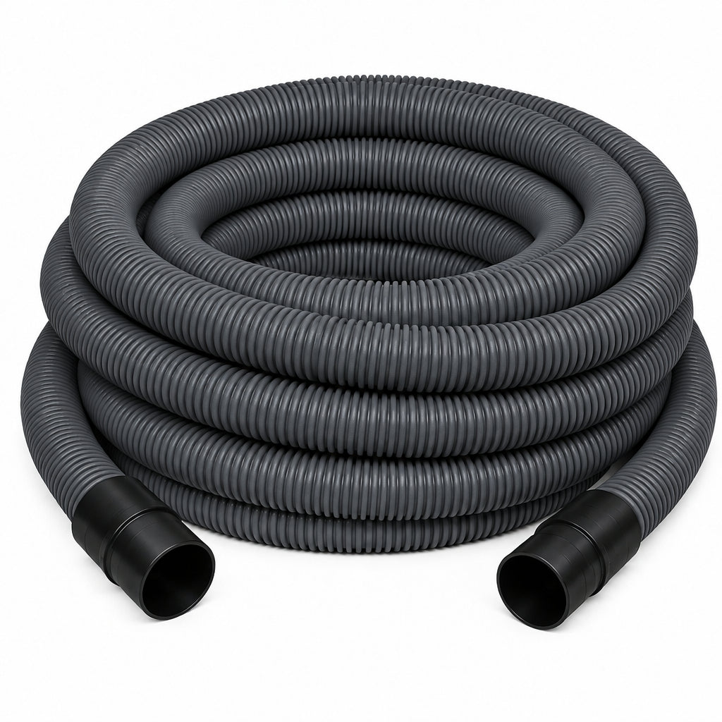 GVAC 51mm (2 inch) ot Water Carpet Extraction Hose with Cuffs – 15m Grey