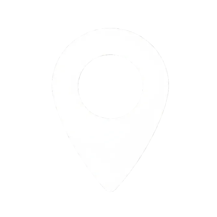 white map pin - transparent background