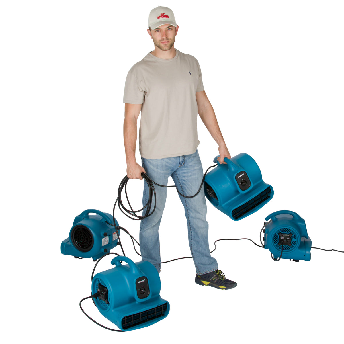 X-400 air mover twin pack
professional carpet drying fans
water-damage restoration air movers
commercial floor dryers
1600 CFM air mover
centrifugal drying fans Australia