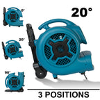 X-800HC Air Mover (700 Watt) with Wheels and Luggage Handle  Carpet Dryer, Fan, Blower for water damage